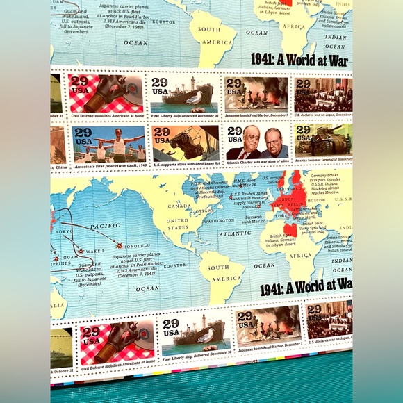 Sheet of USPS 1941 War of the Worlds Stamps - Picture 9 of 11